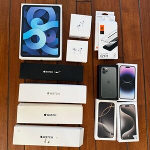 Apple Watch, iPhone and AirPod boxes - lot of 11 EMPTY boxes